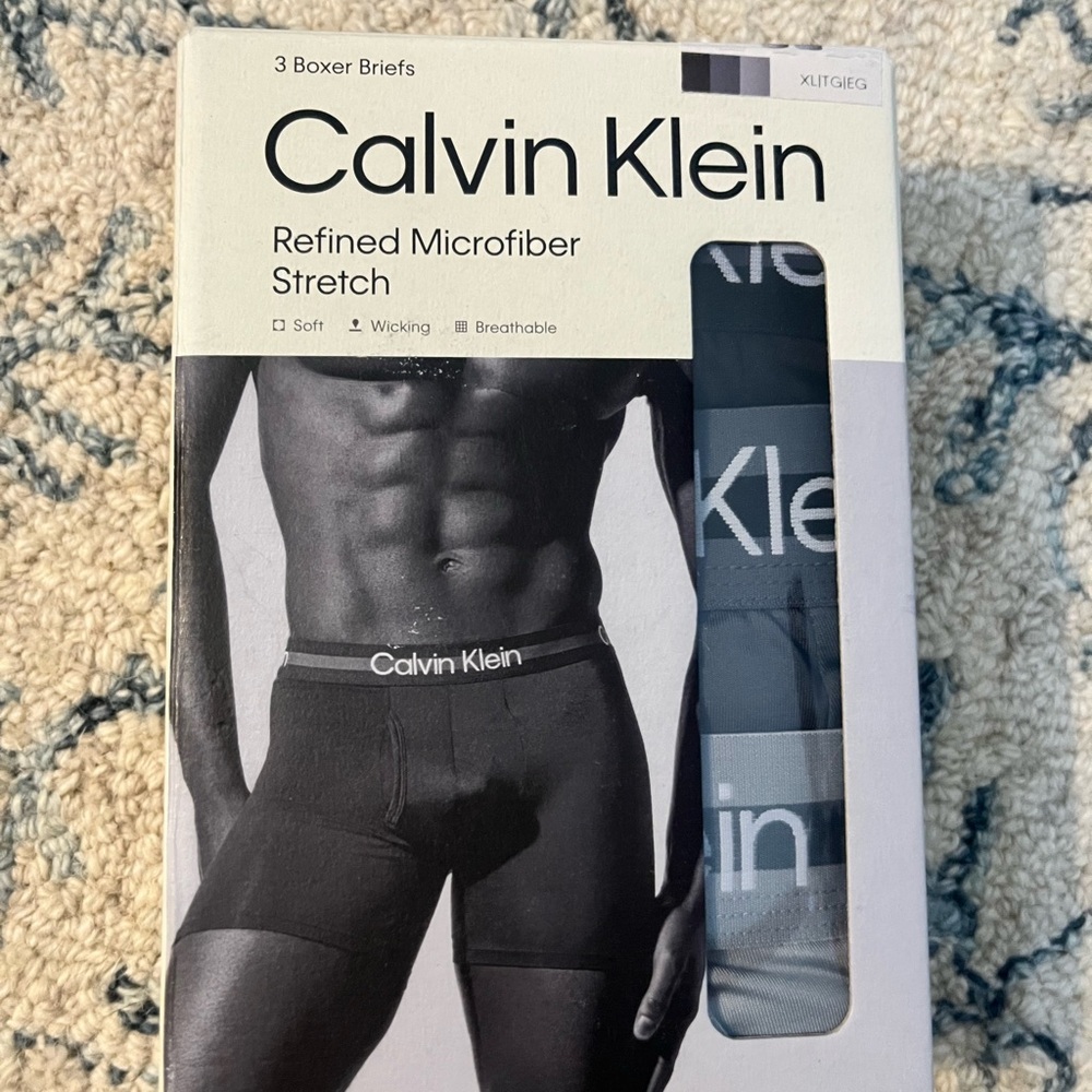 Calvin Klein Black Microfiber Boxer Briefs XL